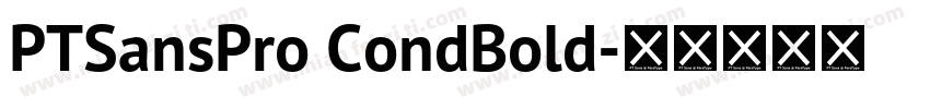 PTSansPro CondBold字体转换